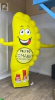 Danseur publicitaire gonflable géant de 2m, personnalisable, en forme de pâtisserie/falafel/tarte, pour l'activation de marque, les entreprises de snacks et les festivals