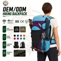 Mochila de Hidratación de 40L con Múltiples Compartimentos, de Calidad Consistente, Ajustable, con Cierre Enrollable de Nailon, para Senderismo en Montaña