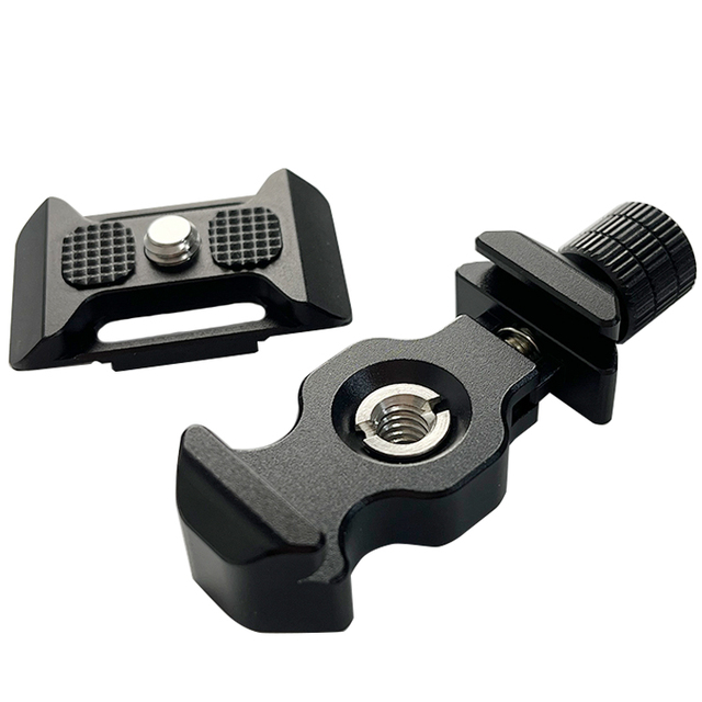 Universal Portable Quick Release Plate Adapter Aluminum Alloy Camera Mount 3/8"-1/4" Screw Adapter Tripod Head/Selfie Stick