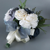 Seidenrosen-Blumenstrauß für Hochzeit, Braut, Heimdekoration, europäischer Stil, Fotografie-Requisiten, Blumenarrangement, Großhandel
