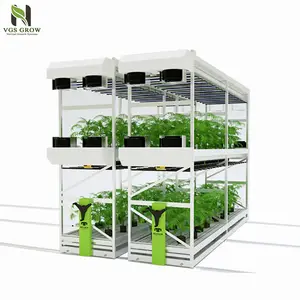 Usado carrossel interior crescer rack móvel sistema de cultivo hidropônico vertical