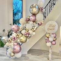 Ensemble de ballons flocons de neige rose et blanc pour l'hiver, ballons confettis flocons de neige métalliques pour la fête de Noël, les anniversaires de filles et les baby showers