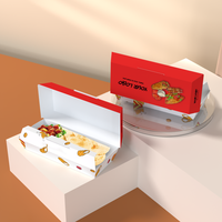 Boîte à sandwich, toast, gâteau, hot-dog en papier kraft brun/blanc de qualité alimentaire pour le petit-déjeuner et le déjeuner