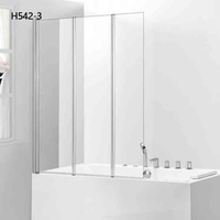 Salles de douche pliantes en verre trempé, baignoire pivotante, écran, vente en gros