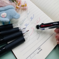 Nouveau design, stylo gel effaçable 4 couleurs avec corps en plastique, stylo à encre gel multicolore pour le bureau et l'école, stylo de dessin et de réflexion