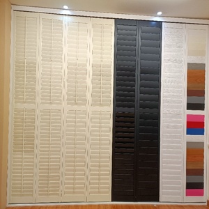 Nhà tối giản cửa chớp trồng gỗ màu trắng cho ngăn phòng lớn cửa sổ nội thất gấp dọc tận hưởng cuộc sống theo dõi - Product Image 2