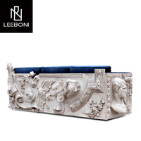 Nouveau design italien Mobilier de salon de luxe moderne Ensemble de canapés de salon pour villa