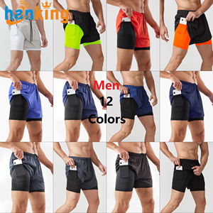 Ehanking กางเกงขาสั้นสำหรับทุกเพศคุณภาพสูงผ้าตาข่ายสีทึบระบายอากาศได้ดีกางเกงขาสั้นวิ่งชายหาดมีซิปกระเป๋า - Product Image 5