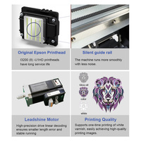 Impresora UV de Inyección de Tinta Plana A3, Cabezal de Impresión EPS I3200, Multifunción, Automática, para Flex/Cartulina/Papel, 6 Tintas, 4800 DPI