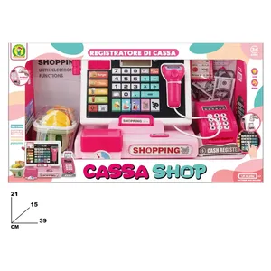 Caisse enregistreuse en plastique avec fonctions électroniques, alimentée par piles, 39x21x15 cm, pour enfants de 4 à 6 ans, jeu - Product Image 1