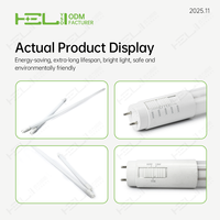 Tubo LED de Vidrio T8 ETL UL de 7W, 2 pies, 950lm, 270 °   Tubo de Protección Contra Fugas de Corriente 5CCT G13, Tipo B, Entrada Simple/Doble para Oficina