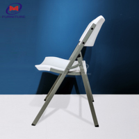 Chaises en plastique empilables pour le camping en gros, chaises d'événements en plein air blanches