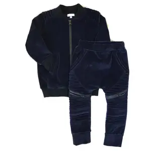 Groothandel Herfst Winter Kids Corduroy Rits Biker Jack Lange Mouw Cool Streetwear Kids Jas