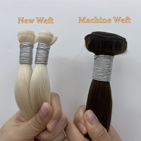 Extensions de cheveux humains russes, trame fine invisible, volume double, 100% cheveux humains, ondulation naturelle