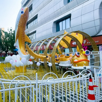 Manège de fête foraine à succès : Mini montagnes russes interactives parent-enfant en fibre de verre pour enfants, idéal pour les centres commerciaux