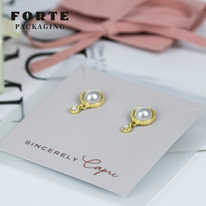 FORTE Wholesale Custom Luxury Jewelry Box <b>White</b> Cardboard Paper Box <b>Envelope</b> Jewelry Pouch Bag Jewelry Gift Bag - Product Image 2