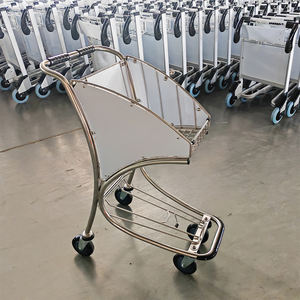 Roestvrijstalen <span class=keywords><strong>Duty</strong></span> <span class=keywords><strong>Free</strong></span> Shop Handkar Passagiersbagage Luchthaven <span class=keywords><strong>Trolley</strong></span> Luchthaven Winkelwagen Luchthaven Bagage <span class=keywords><strong>Trolley</strong></span> - Product Image 5