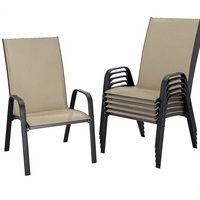 Ensemble de chaises de terrasse Leisure Design, empilables, adaptées à l'intérieur et à l'extérieur, terrasse, jardin, piscine