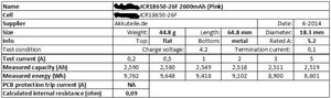 Batterie lithium-ion rechargeable INR18650 <span class=keywords><strong>26F</strong></span> 3.6V 2600mAh pour lampes de poche, banques d'alimentation, terminaux de point de vente - Product Image 5