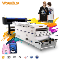 WorldColor DTF 70cm 5 I3200 Têtes 12 Couleurs CMJN ORGB FG FR FM FY Haute Vitesse Tshirt Vêtement Film Transfert Imprimante avec Four