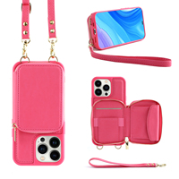 Étui de téléphone portefeuille en cuir PU haut de gamme pour iPhone 14 13 12 11 Pro max étui à bandoulière Portable