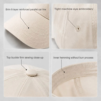 Topi Baseball 5 Panel Unisex Formal Dobby Sporty Pelindung Sinar Matahari 100% Katun Logo Huruf Bordir Topi Perjalanan Umum