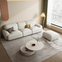 Ensemble de canapés en tissu suédé de style italien en forme de L, meubles modernes, canapés de luxe pour salon