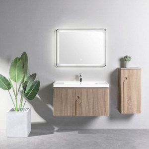 Empolo-Fregadero doble moderno para tocador <span class=keywords><strong>de</strong></span> <span class=keywords><strong>ba</strong></span>ño, pequeño espacio, fácil almacenamiento <span class=keywords><strong>de</strong></span> maquillaje, con lámpara <span class=keywords><strong>de</strong></span> espejo, práctico móvil, <span class=keywords><strong>Ba</strong></span> - Product Image 1