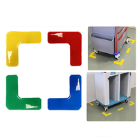 Kit de marquage de lignes de terrain en PVC acrylique adhésif en forme de T et en forme de L, résistant à l'usure et imperméable, pour le lieu de travail, le bureau, l'hôpital