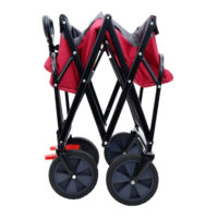 Chariot de jardin pliable robuste en acier inoxydable, chariot de camping de haute qualité pour l'extérieur, chariot de courses OEM