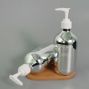 Thiết kế mới cao cấp mạ bạc bao bì mỹ phẩm 500ml Bạc điều hòa chai dầu gội - Product Image 4