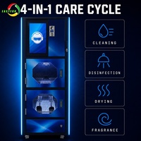 Distributeur automatique de nettoyage de casques en libre-service, à deux niveaux, avec supports réglables pour le lavage des casques et des baskets