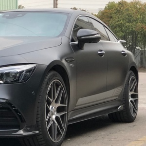 Kit de carrosserie latérale pour <span class=keywords><strong>Mercedes</strong></span> Benz <span class=keywords><strong>AMG</strong></span> GT50, mise à niveau style PK, jupe latérale en fibre de carbone sèche, petit kit de contour - Product Image 3