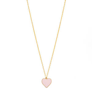 Collar con Colgante de Corazón Esmaltado en Oro Rosa de Rejected Hearts Club, Cadena con Cierre Magnético, Joyería para el Amor Propio - Product Image 2
