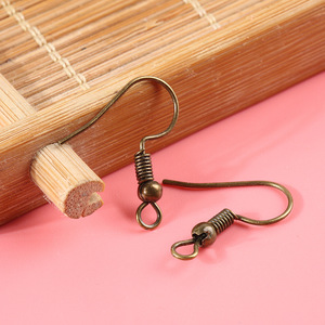 Beaded Spring Ear <b>Hook</b> Iron Plated Drop Shape For <b>Earring</b> Making Simple Series Yiwu Origin - Product Image 1