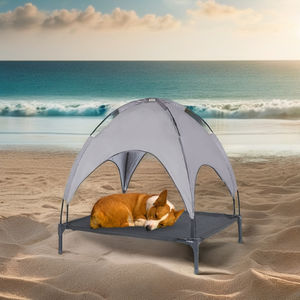 Cama elevada para perros, cuna para perros con dosel extraíble, cuna plegable portátil para mascotas, cama refrescante, a prueba de masticación Floral, impermeable para exteriores - Product Image 3