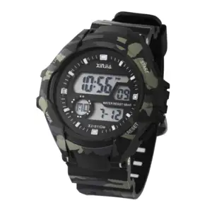 Xinjia resistente all'acqua sport camouflage colore orologi <span class=keywords><strong>da</strong></span> <span class=keywords><strong>polso</strong></span> digitali allarme <span class=keywords><strong>orologio</strong></span> <span class=keywords><strong>cronometro</strong></span> in plastica in acciaio inossidabile - Product Image 1