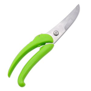 Stainless Steel <b>Kitchen</b> <b>Scissors</b> Green Elbow Shape Springback Home Use Multi Purpose Cutting Tool - Product Image 3