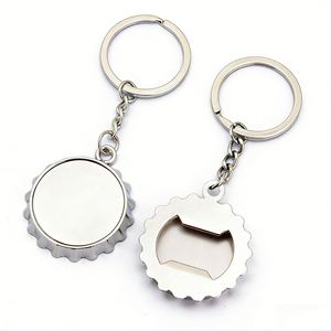Custom Logo Beer <b>Bottle</b> Cap <b>Keychain</b> Metal <b>Bottle</b> <b>Opener</b> Blank Round Keyring Promotional Beverage Bar Gift - Product Image 1