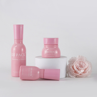 Pot de crème en verre opale 50g 40ml 120ml et bouteille en verre avec pompe à lotion pour emballage de soins de la peau cosmétique de luxe