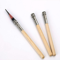Support d'extension de crayon avec poignée en bois, rallonge de crayon réglable pour crayons courts, idéal pour le dessin et les fournitures artistiques