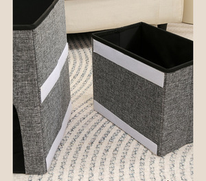 Sofá Gris para Mascotas, Cama para Perros, Escaleras de Felpa Tapizadas, Rampa para Mascotas con Espacio Oculto para Perros Pequeños - Product Image 4
