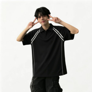 Camiseta de Manga Corta Negra para Hombre, 100% Algodón, Tejido Transpirable, Estilo Casual - Product Image 2