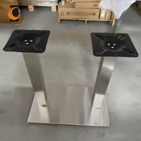 Base de table à manger moderne Base de table de restaurant Pieds de table en acier inoxydable en forme de U
