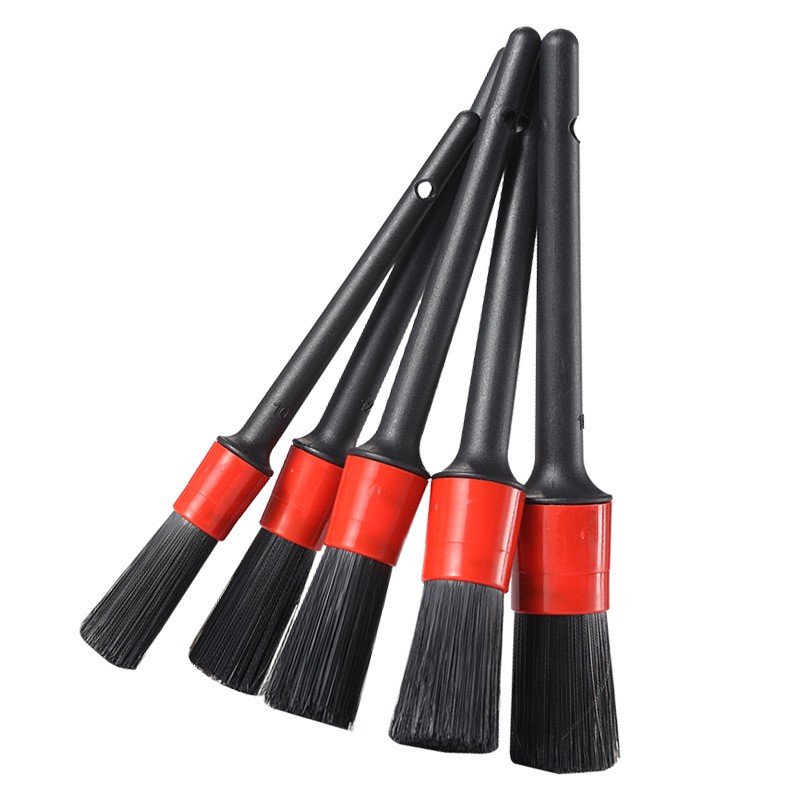 5 pcs/set Car Detailing & wash Brush kit Cleaning Boar Hair Brush Auto Detail Tools Product Wheel Dashboard Car Accessories