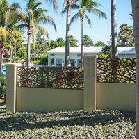Panneaux de clôture modulaires décoratifs en aluminium découpé au laser pour extérieur, cloisons de jardin élégantes, treillis de clôture pour l'intimité, Australie