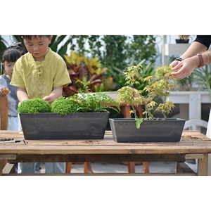 Greenship <span class=keywords><strong>Pot</strong></span> de fleurs carré écologique en plastique recyclé, facile à <span class=keywords><strong>suspendre</strong></span>, décoratif pour jardin, <span class=keywords><strong>petit</strong></span> arbre, protection UV - Product Image 2