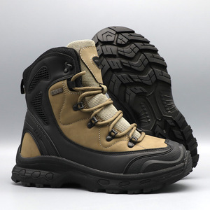 Botas de Senderismo Impermeables para Hombre, Color Caqui y Negro, Antideslizantes, Resistentes al Desgaste, con Cordones, para Trekking al Aire Libre - Product Image 1