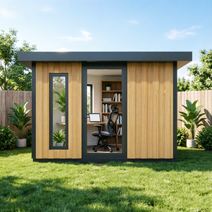 Bureau de jardin préfabriqué extérieur, <span class=keywords><strong>studio</strong></span> moderne pour cour arrière, panneaux isolés, design élégant - Product Image 4