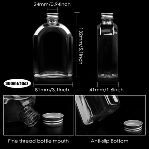 Bouteille de boisson créative en plastique PET carrée et plate de qualité alimentaire pour thé au lait, soda et jus, emballage jetable en gros - Product Image 2